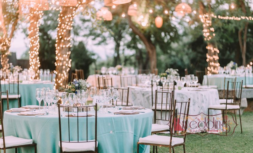 Outdoor wedding decor